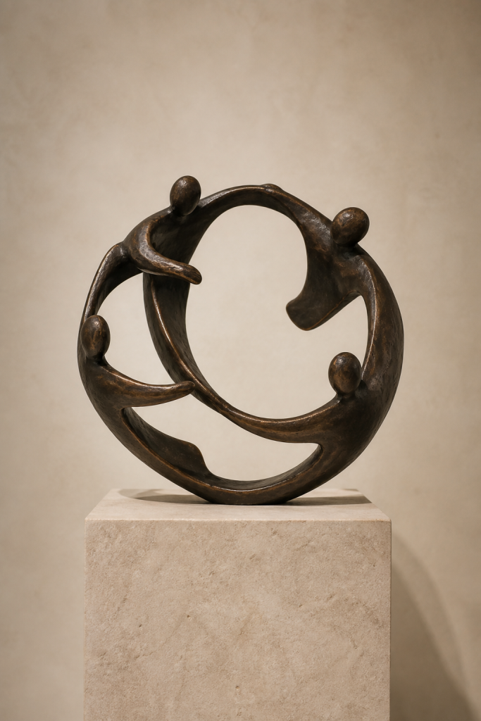 Ubuntu Circle — Cast bronze, by Thandi Mokoena